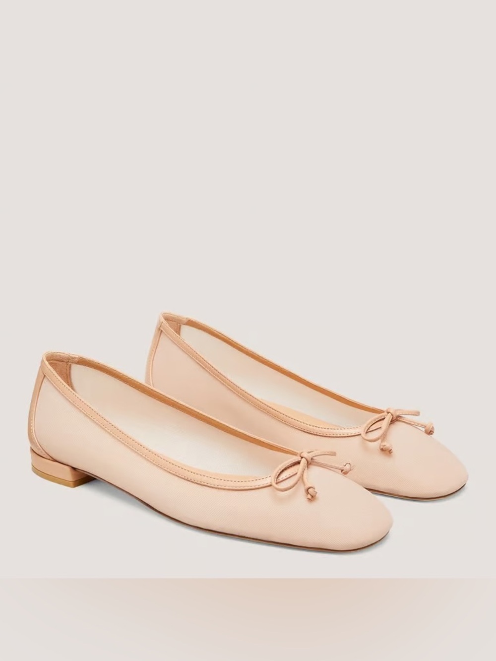 Stuart Weitzman Arabella Mesh Bow Ballet Flats
